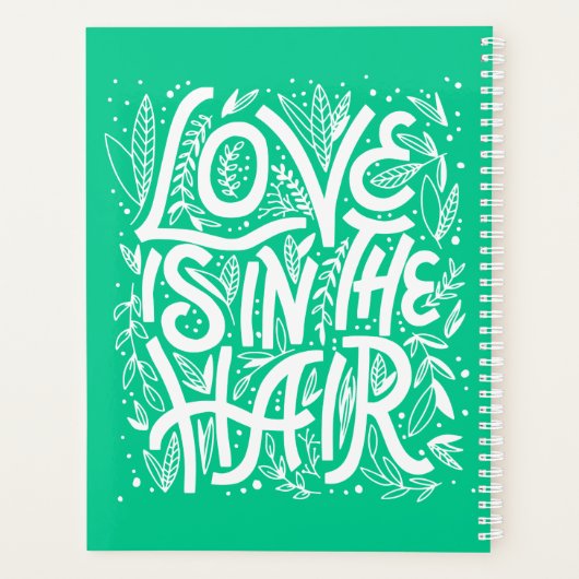 Groene liefde zit in de lucht planner (Achterkant)