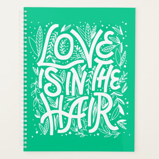 Groene liefde zit in de lucht planner (Voorkant)