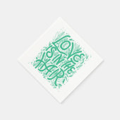 Groene liefde zit in de lucht servet (Hoek)