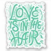 Groene liefde zit in de lucht sticker (Voorkant)