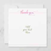 Groene Liefdesboom van Leven Licht Elegant Modern  Bedankkaart (Achterkant)