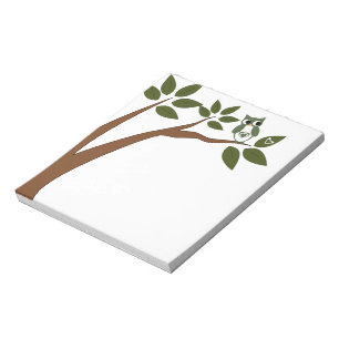 Groene liefdeskieuwen in bomen notitieblok