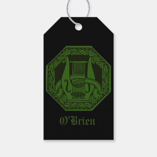 Groene lier aanpasbaar cadeaulabel (Voorkant)