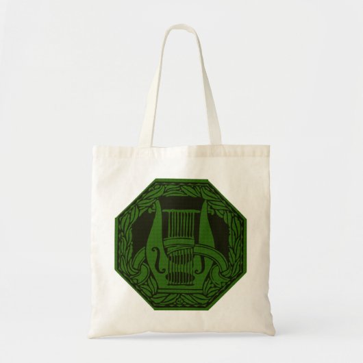Groene Lier Badge Tote Bag (Voorkant)