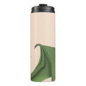 Groene Lieve Draak Portret Perzik Fantasie Thermosbeker (Voorkant)