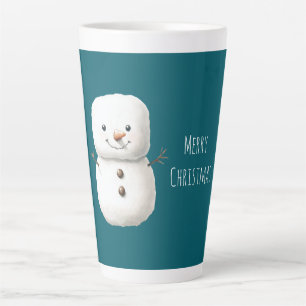 Groene Lieve Kerstsneeuwman Latte Mok