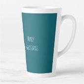 Groene Lieve Kerstsneeuwman Latte Mok (Rechts)