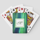 Groene Life Monogram spelkaarten Pokerkaarten (Achterkant)