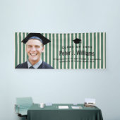 Groene Lijn Aangepaste Foto Afstuderen Gefelicitee Spandoek (Beurs)