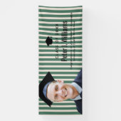Groene Lijn Aangepaste Foto Afstuderen Gefelicitee Spandoek (Verticaal)