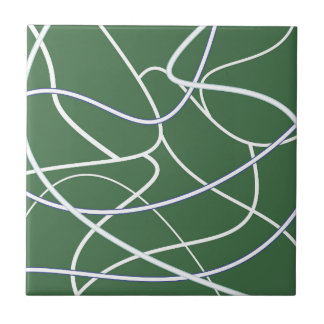 Groene lijn Art Patroon Tegeltje