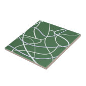 Groene lijn Art Patroon Tegeltje (Zijkant)