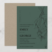 GROENE LIJN DIE STROOMAFLORAAL MAAKTE WE DE KNOT I BEDANKKAART (Voorkant / Achterkant)