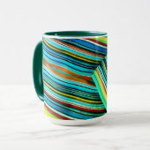 Groene Lijn Illusie Design Mok (Voorkant links)