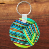 Groene Lijn Illusie Design Sleutelhanger (Voorkant)