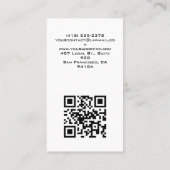 GROENE LIJN MONOGRAM BEDRIJFSLOGO QR CODE VISITEKAARTJE (Achterkant)