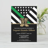 Groene lijn van militaire aflossing Vlag Patriotti Kaart (Staand voorkant)