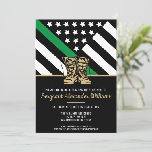 Groene lijn van militaire aflossing Vlag Patriotti Kaart (Staand voorkant)