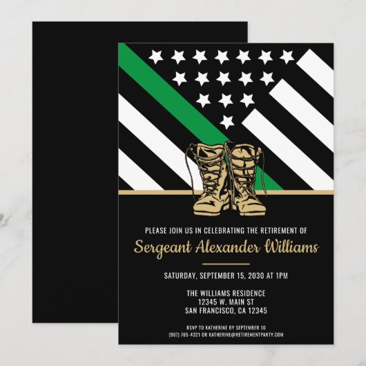 Groene lijn van militaire aflossing Vlag Patriotti Kaart (Voorkant / Achterkant)