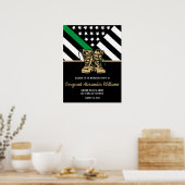 Groene lijn van militaire aflossing Vlag Patriotti Poster (Keuken)