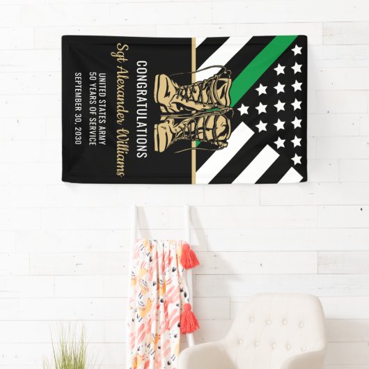 Groene lijn van militaire aflossing Vlag Patriotti Spandoek (Insitu)