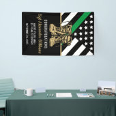 Groene lijn van militaire aflossing Vlag Patriotti Spandoek (Beurs)