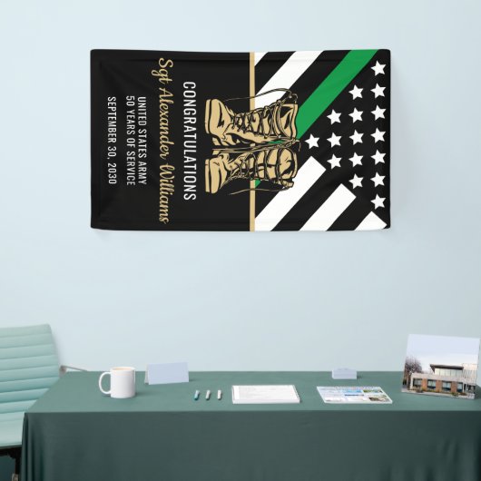 Groene lijn van militaire aflossing Vlag Patriotti Spandoek (Beurs)