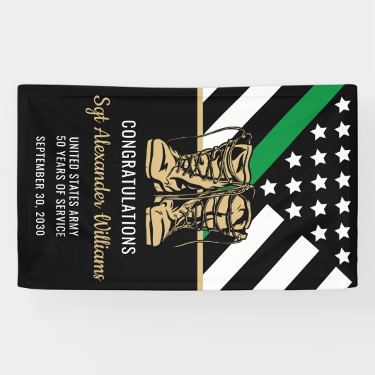 Groene lijn van militaire aflossing Vlag Patriotti Spandoek (Horizontaal)