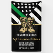 Groene lijn van militaire aflossing Vlag Patriotti Spandoek (Verticaal)