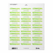 Groene lijnen - Adreslabel Etiket (Full Sheet)