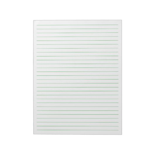 Groene lijnen - brede papieradapter van 8,5 x 11 i notitieblok (Linkerzijde)