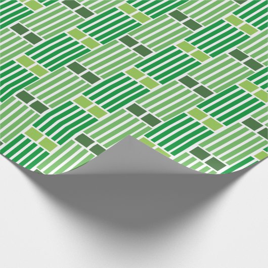 Groene lijnen en dozen cadeaupapier (Hoek)