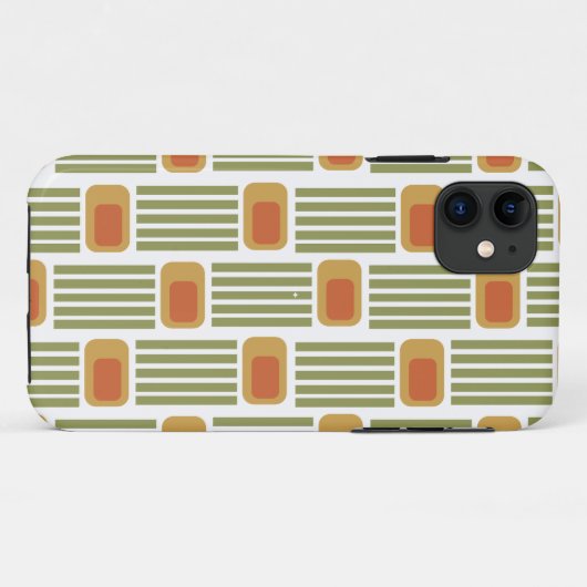 Groene lijnen en dozen Case-Mate iPhone case (Achterkant (horizontaal))