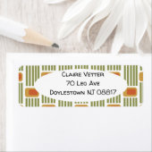 Groene lijnen en dozen etiket (Insitu)