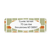 Groene lijnen en dozen etiket (Voorkant)