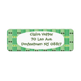 Groene lijnen en dozen etiket