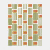 Groene lijnen en dozen fleece deken (Voorkant)