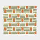 Groene lijnen en dozen fleece deken (Voorkant (Horizontaal))