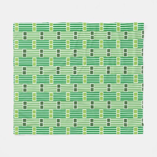 Groene lijnen en dozen fleece deken (Voorkant (Horizontaal))