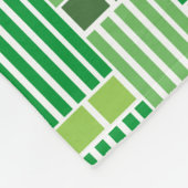 Groene lijnen en dozen fleece deken (Hoek)