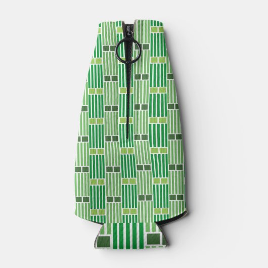 Groene lijnen en dozen flesjeskoeler (Achterkant)