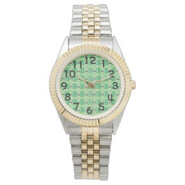 Groene lijnen en dozen horloge