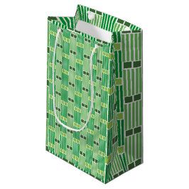 Groene lijnen en dozen klein cadeauzakje