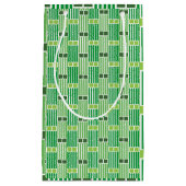 Groene lijnen en dozen klein cadeauzakje (Voorkant)