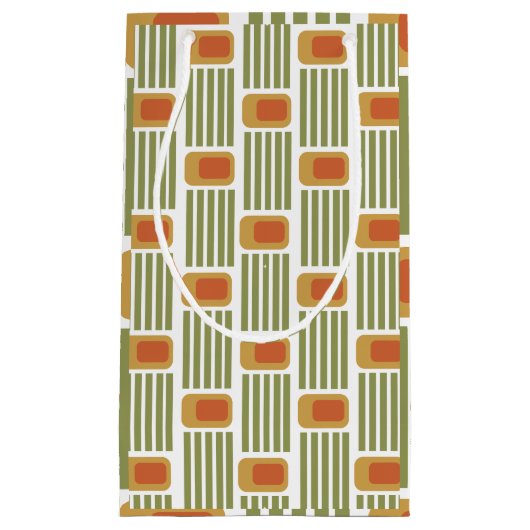 Groene lijnen en dozen klein cadeauzakje (Voorkant)