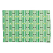 Groene lijnen en dozen kussensloop (Voorkant)