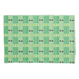 Groene lijnen en dozen kussensloop