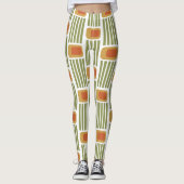 Groene lijnen en dozen leggings (Voorkant)