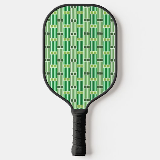 Groene lijnen en dozen pickleball paddle (Achterkant)