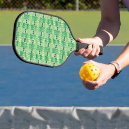 Groene lijnen en dozen pickleball paddle